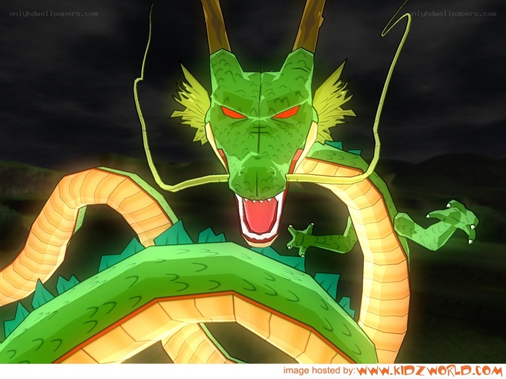 Green dragon with red eyes