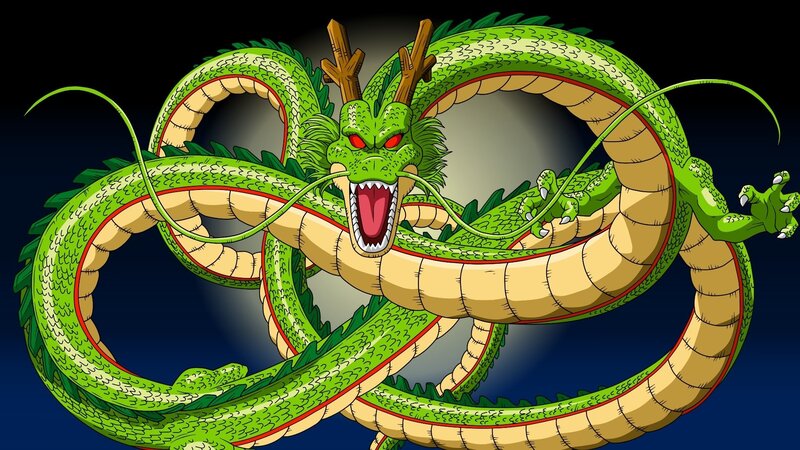Green Dragon with Red Eyes — Dramatic, Night, Anime