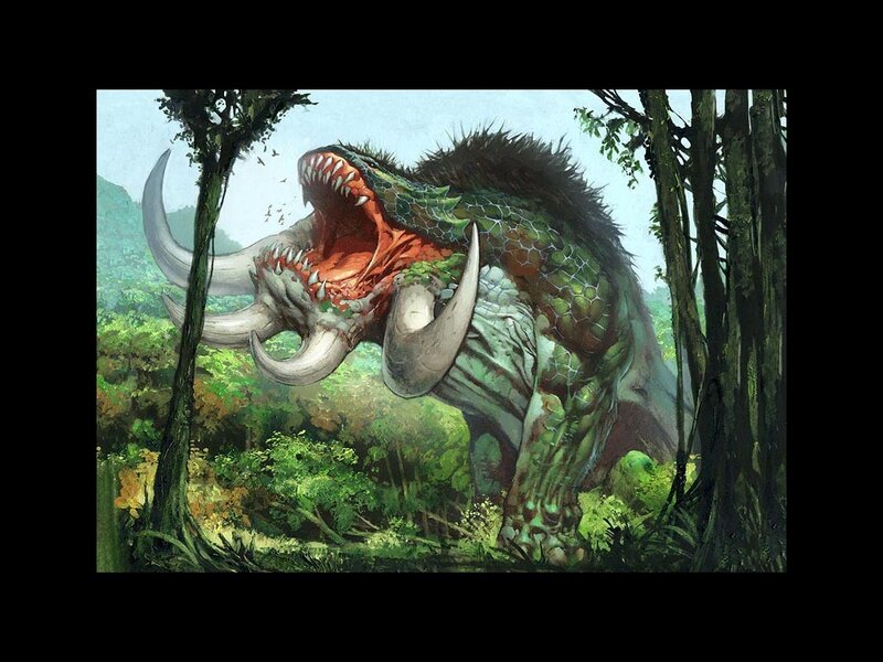 Green Dragon with Tusks