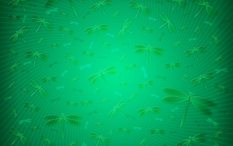 green dragonfly pattern background