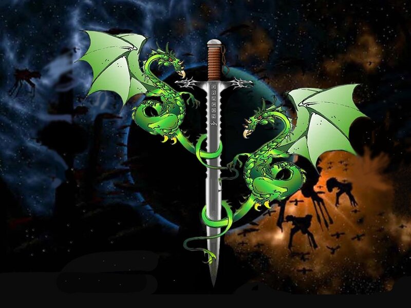 Green dragons and sword