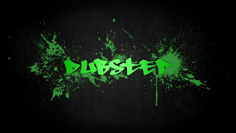 Green Dubstep Text — Black, Energetic