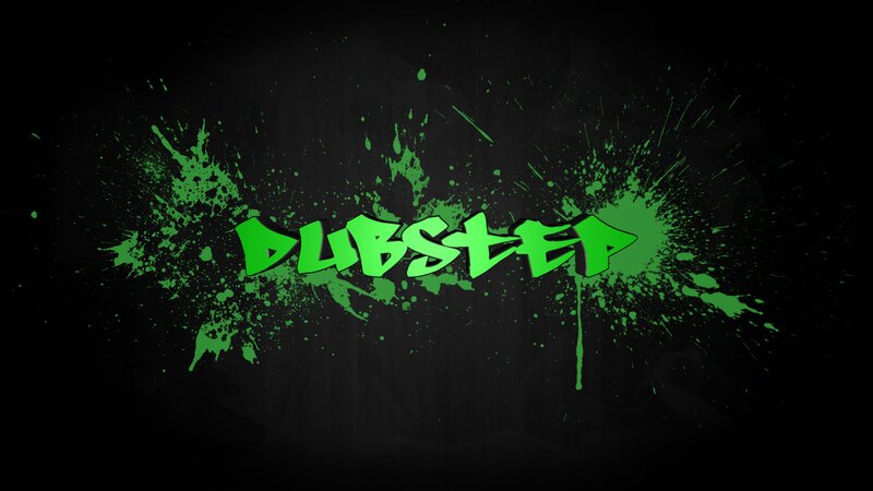 Green Dubstep Text — Black