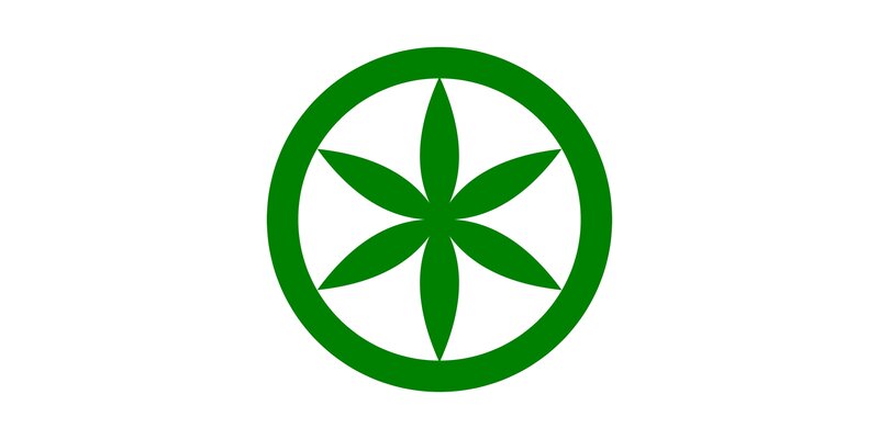 Green Eight-petal Flower