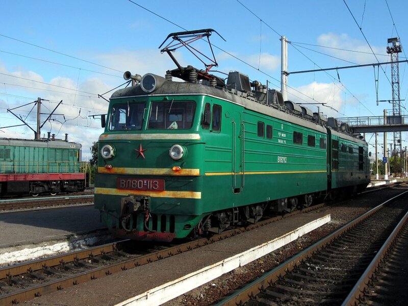 Green Electric Locomotive — Industrial