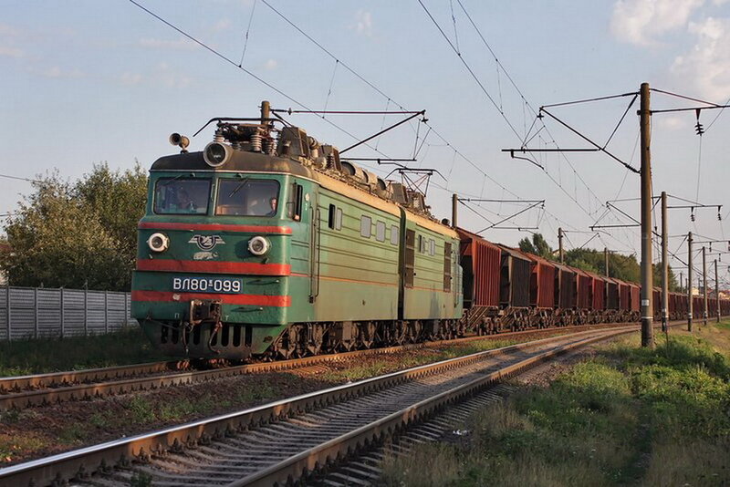 Green Electric Locomotive