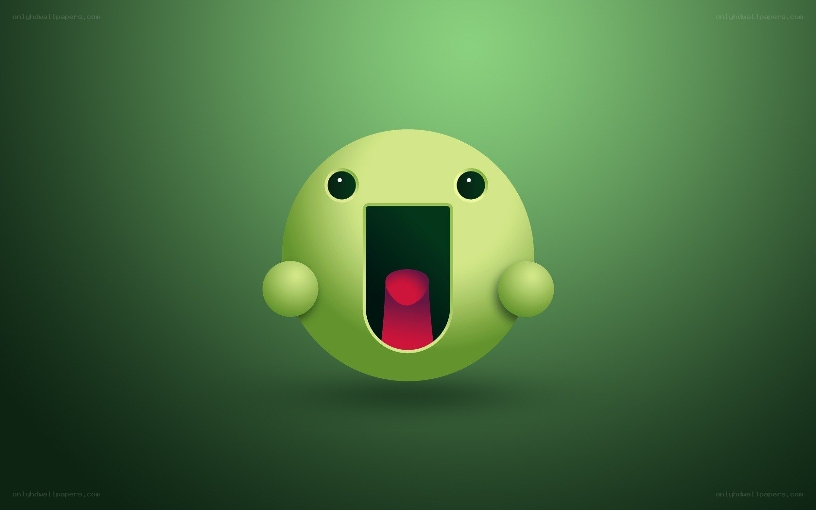 green emoji with open mouth