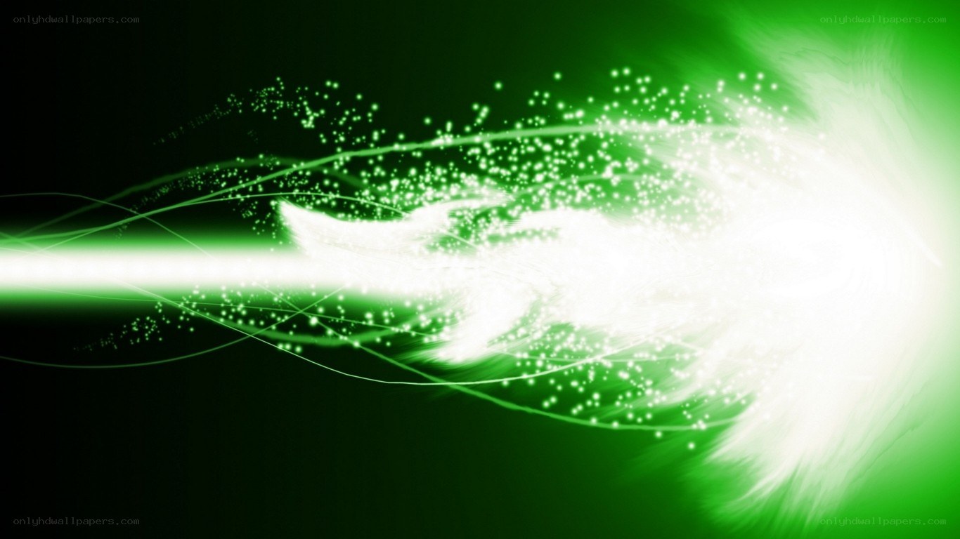 green energy beam animation