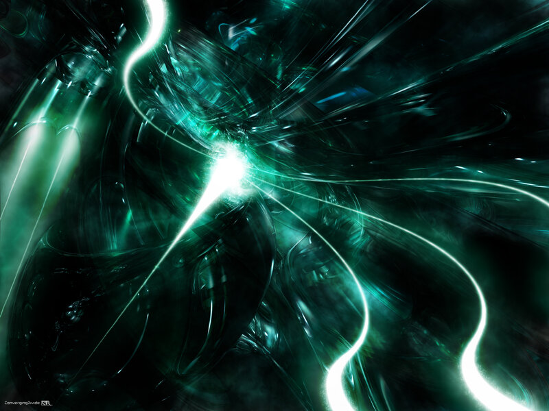 Green Energy Burst — Dynamic, Digital Art