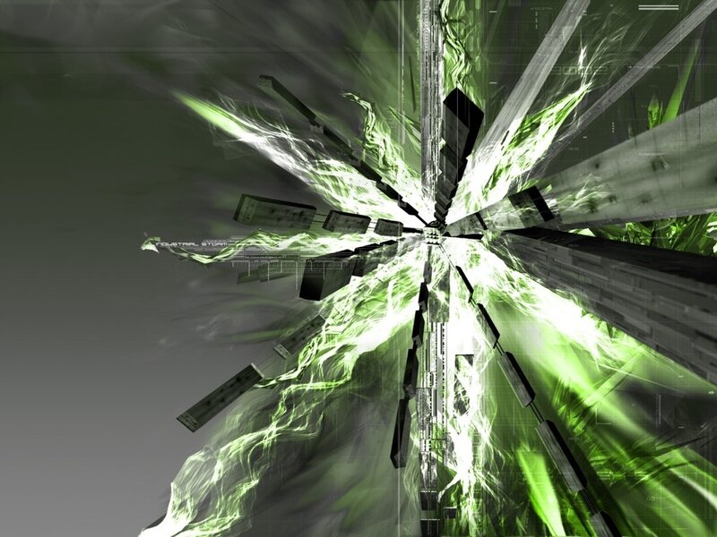 green energy burst explosion