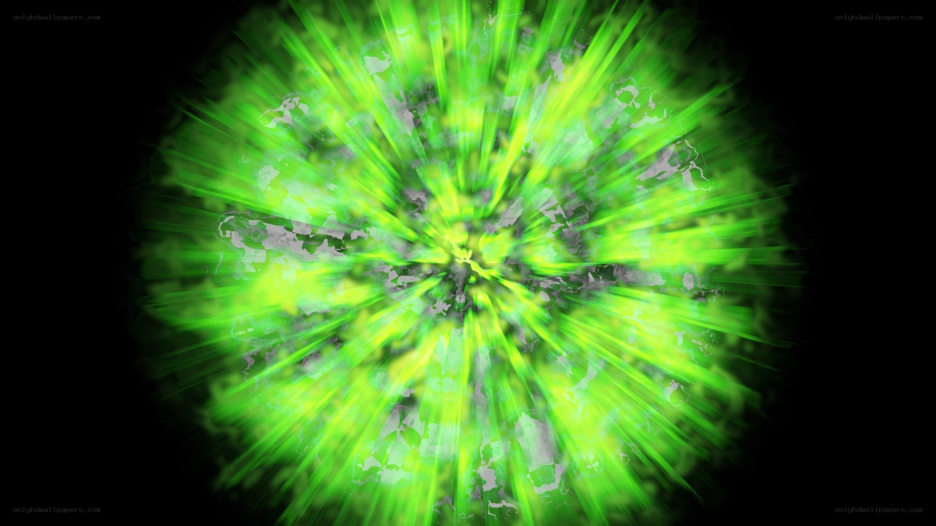 green energy burst explosion