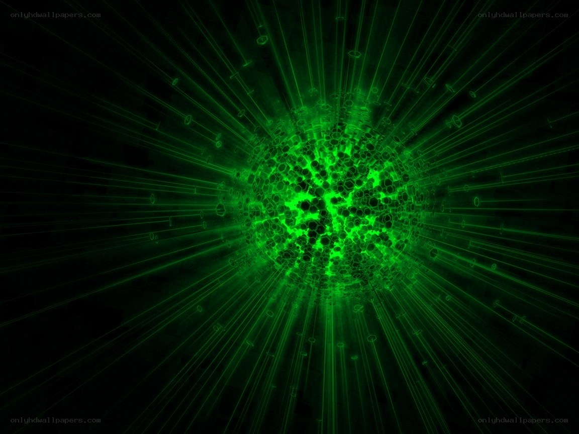 green energy burst sphere