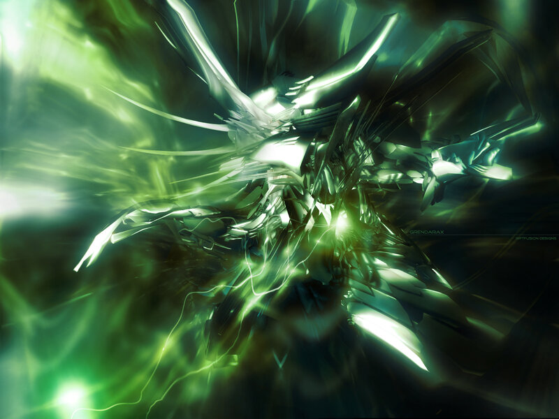 Green Energy Explosion — Dramatic, Digital Art, Lightning