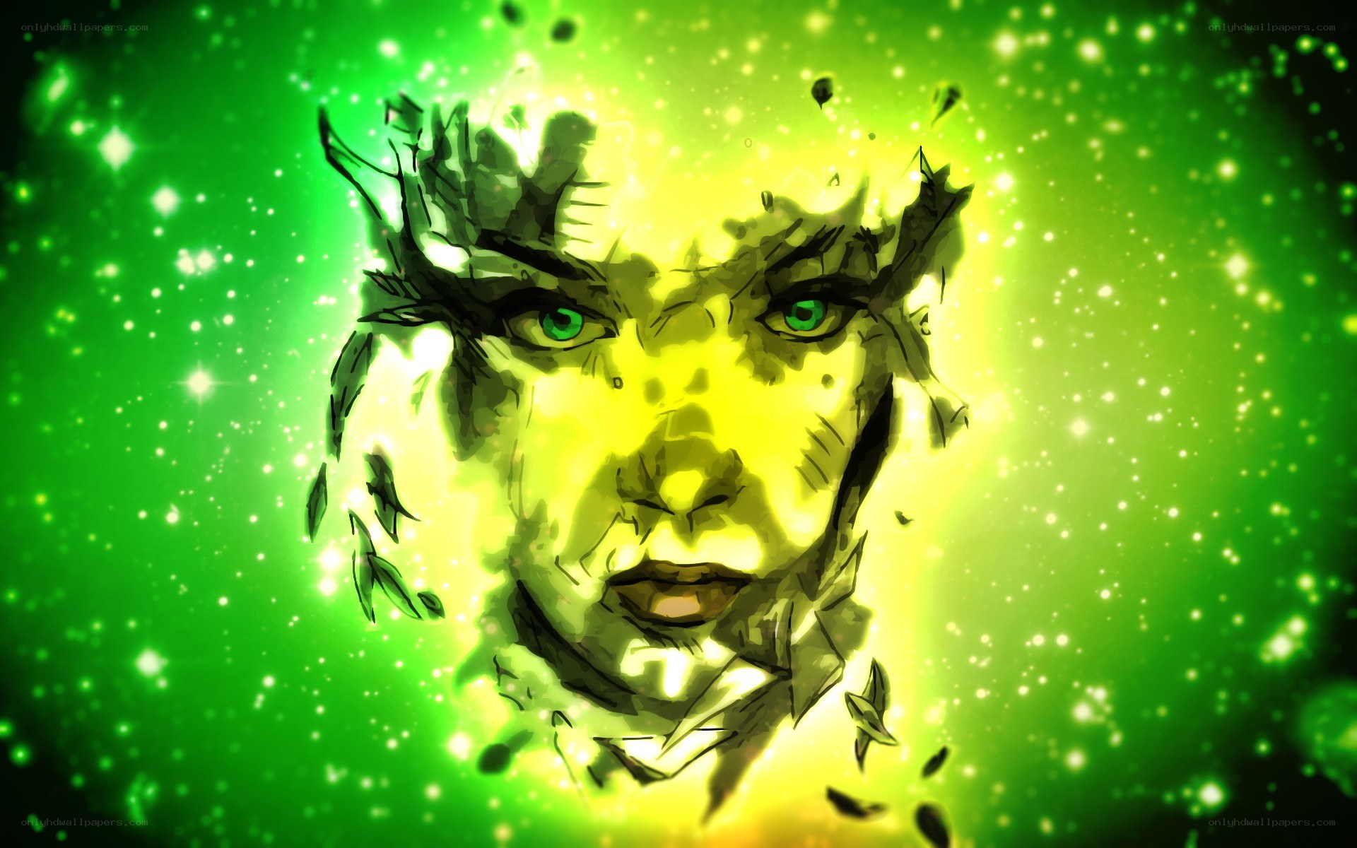 green energy face art