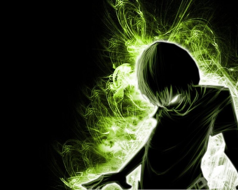 green energy silhouette