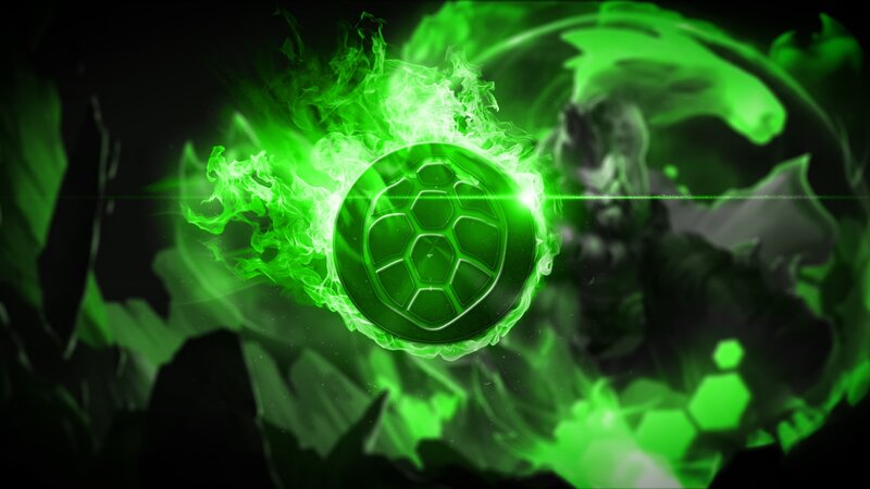 Green Energy Sphere — Dramatic, Digital Art