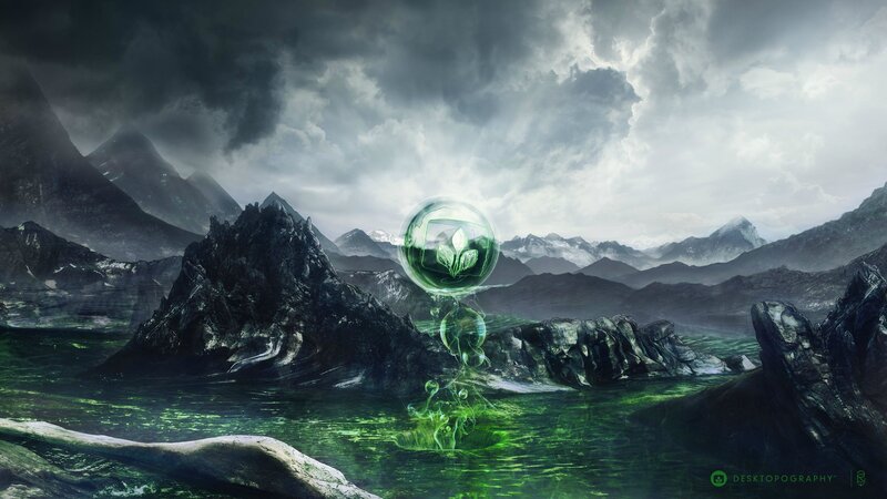 Green Energy Sphere — Dramatic