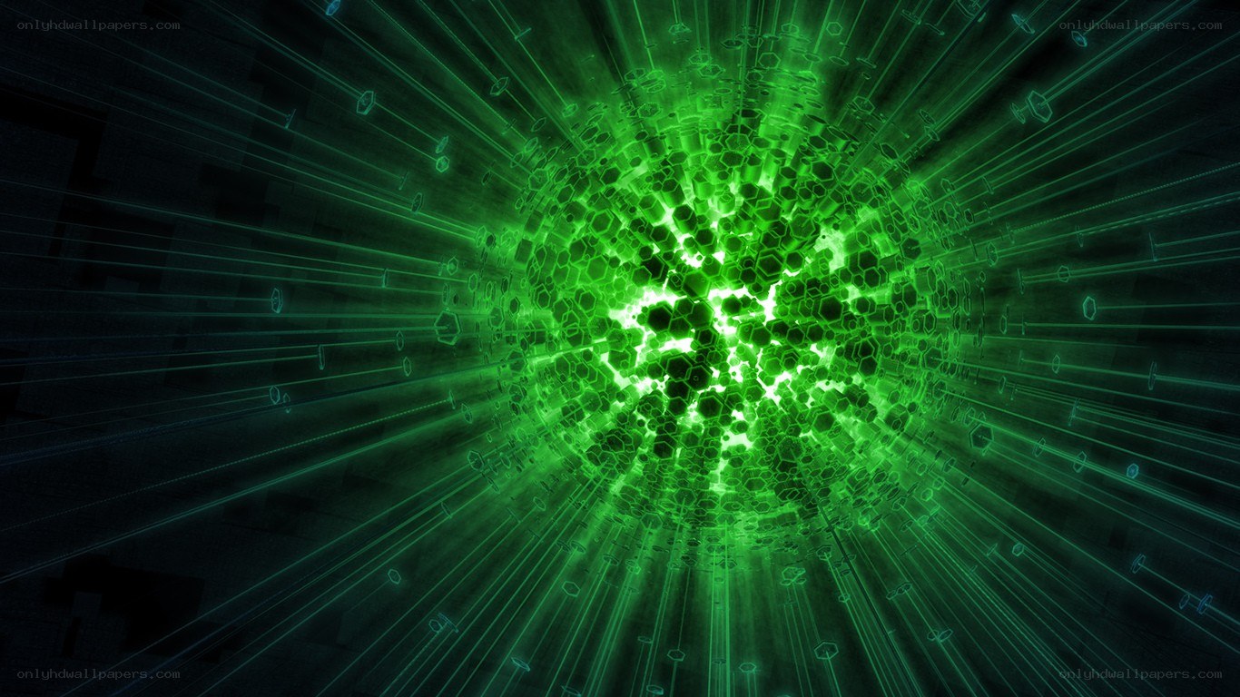 green energy sphere explosion