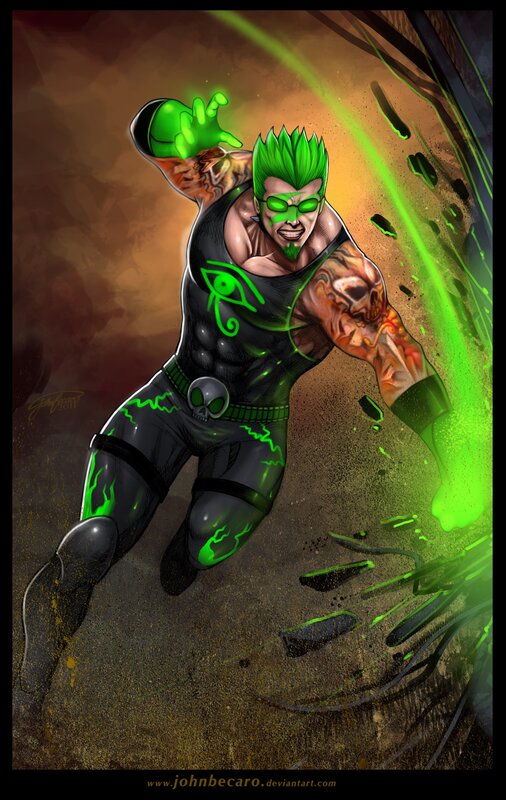 green energy superhero
