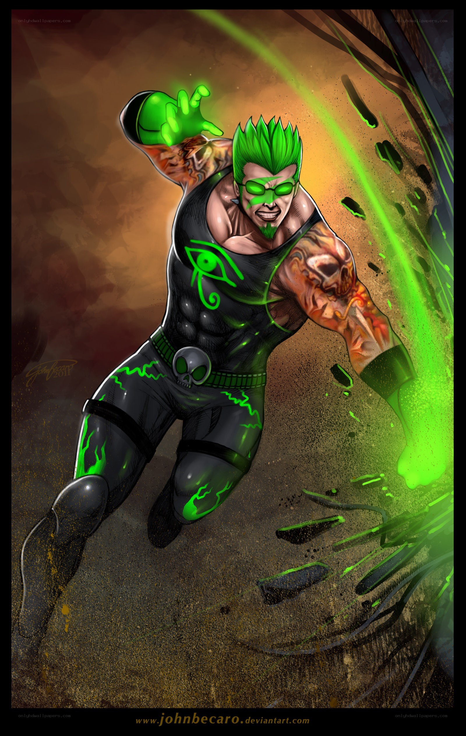 green energy superhero