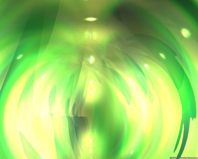 Green Energy Swirl — Energetic, Digital Art