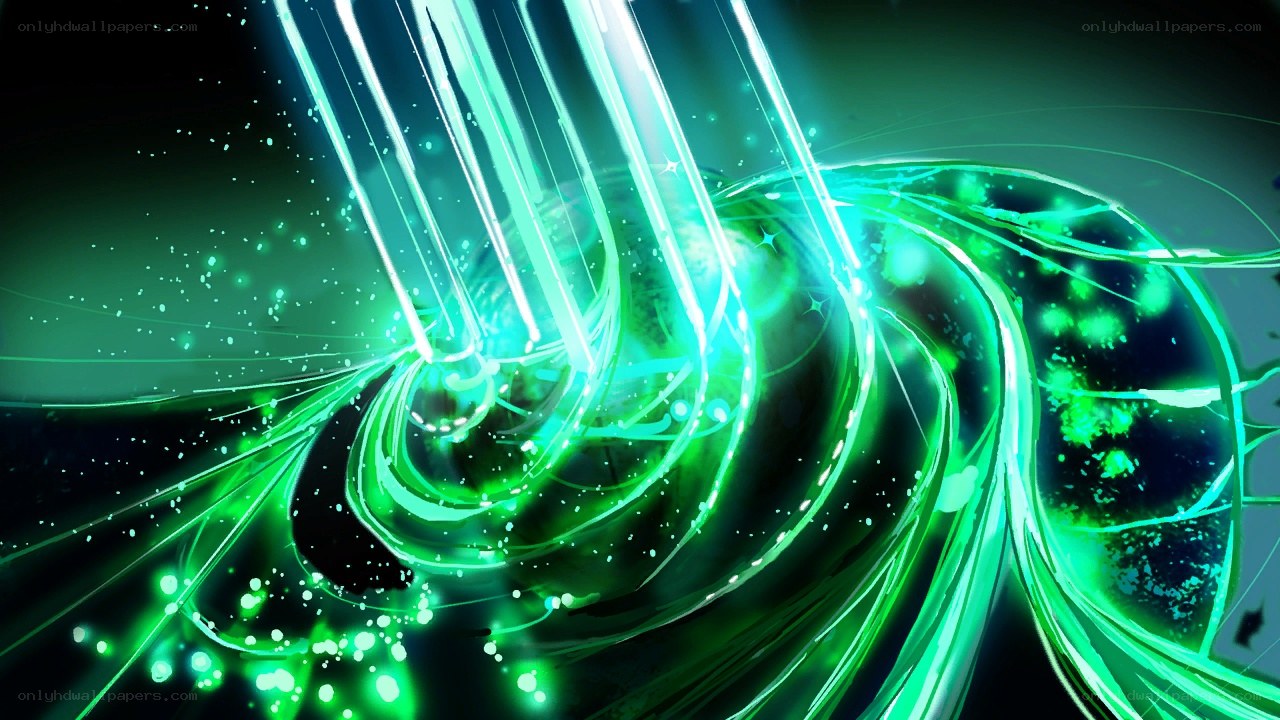 green energy vortex animation