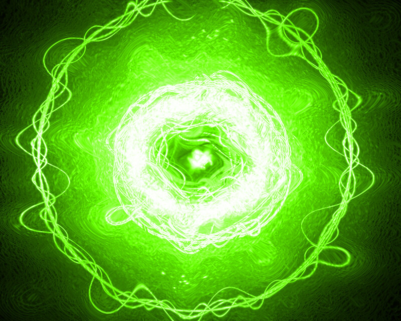 Green Energy Vortex — Energetic, Digital Art