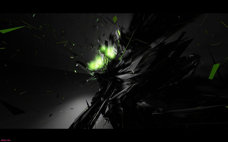 green explosion abstract art