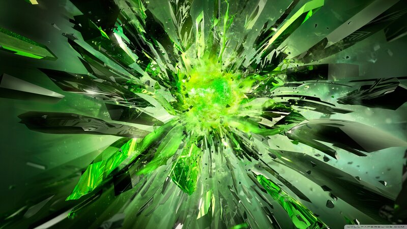 Green explosion burst
