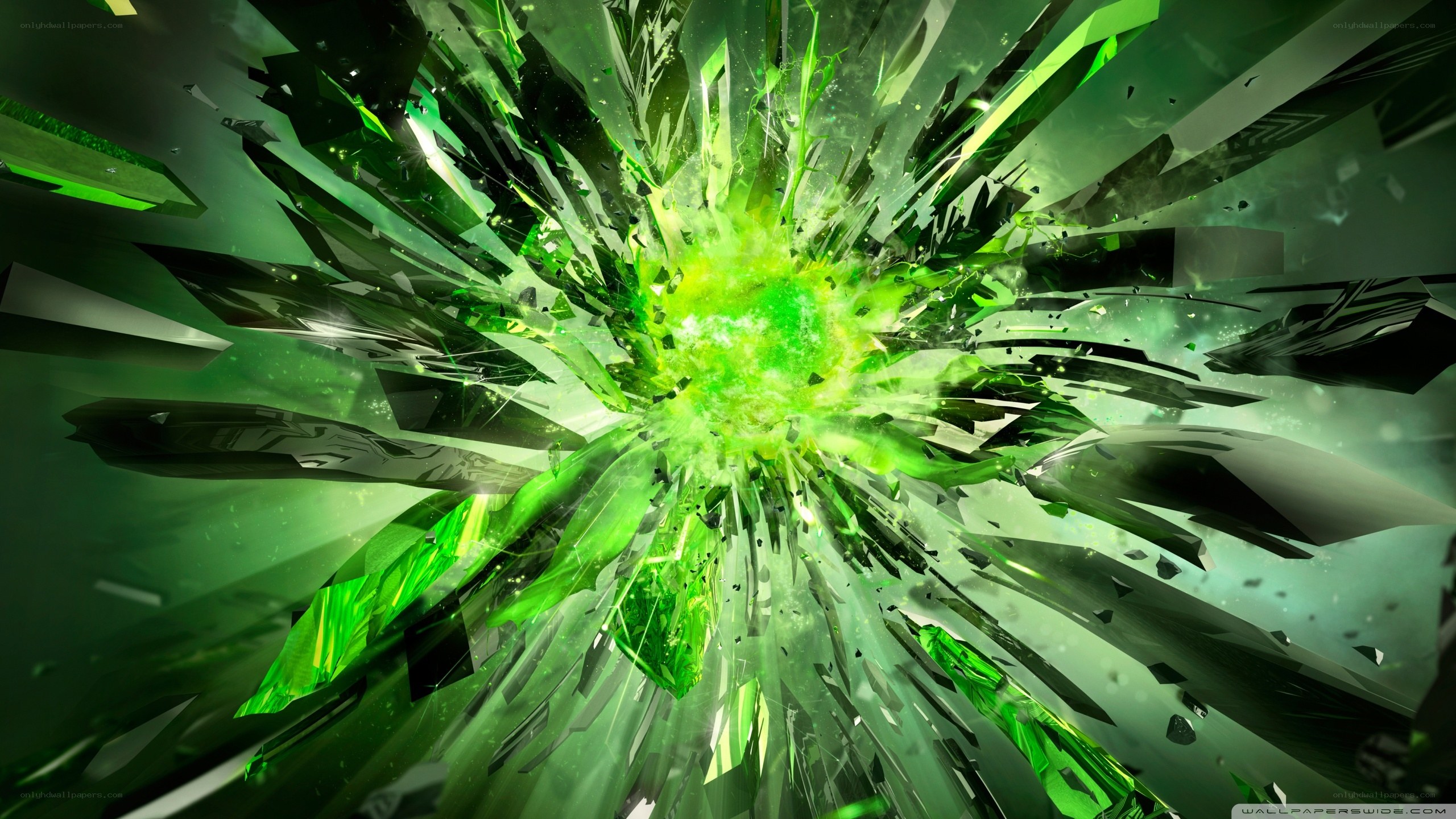 Green explosion burst