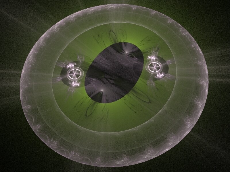 green eye fractal pattern