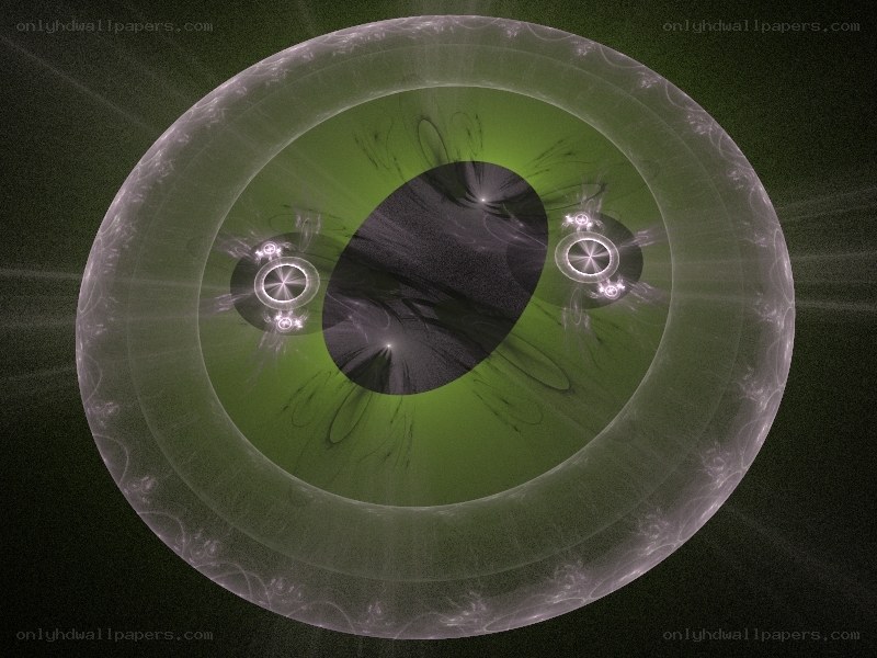 green eye fractal pattern