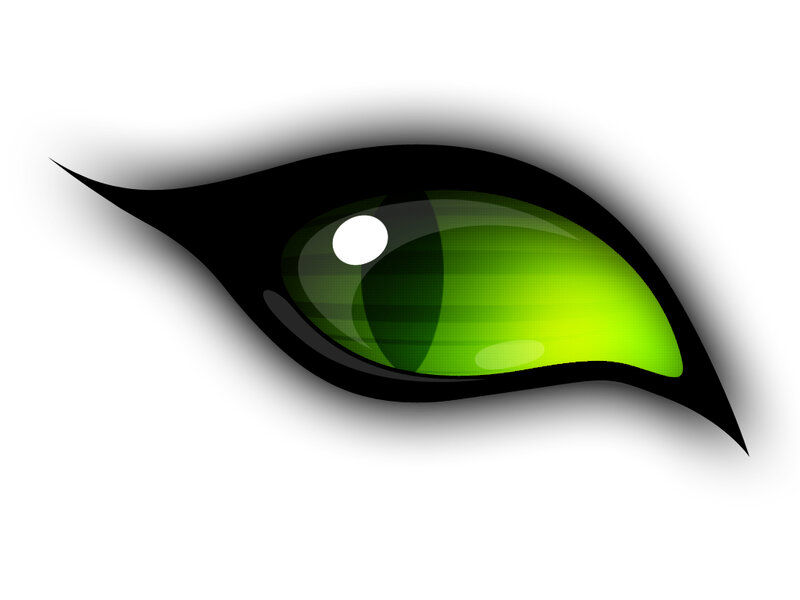 Green Eye Illustration — Dramatic