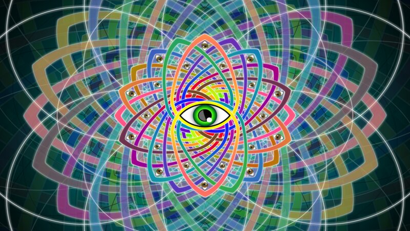 Green Eye in Mandala