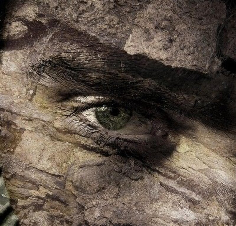 Green Eye in Stone