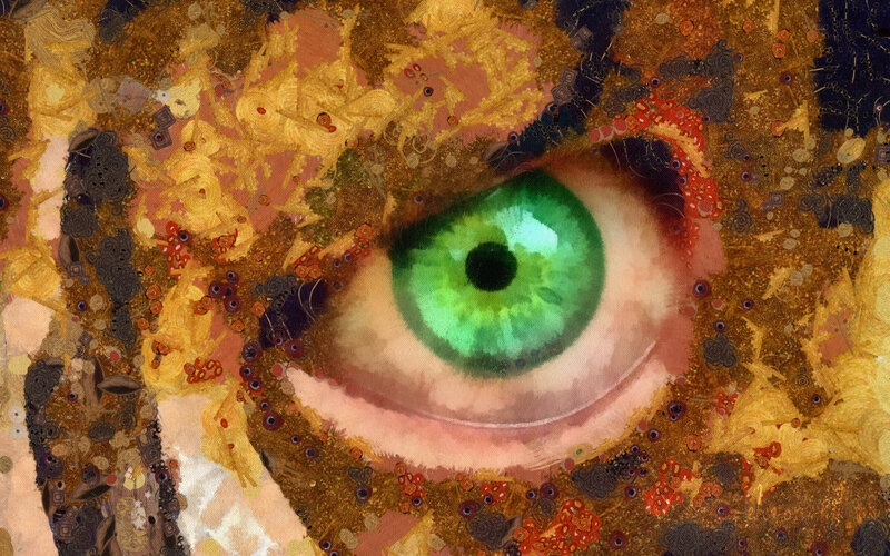 Green Eye in Textured Art
