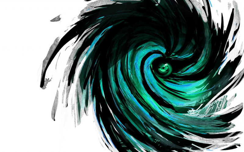 Green Eye in Vortex