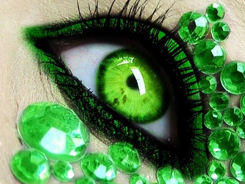 Green Eye with Gems