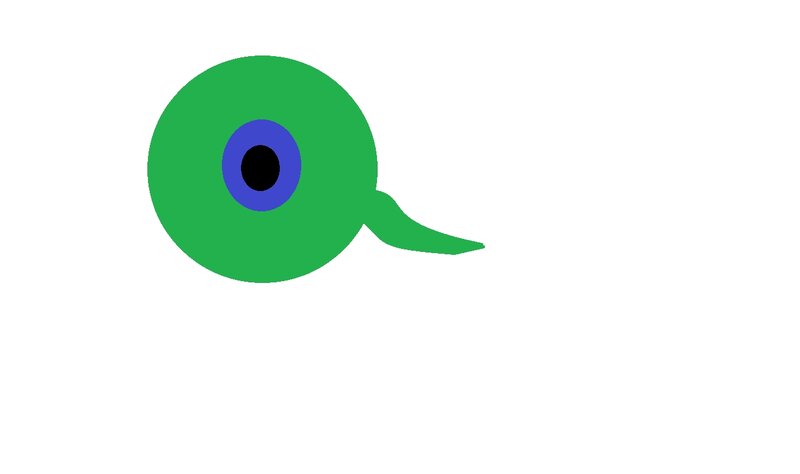 Green Eye with Tail