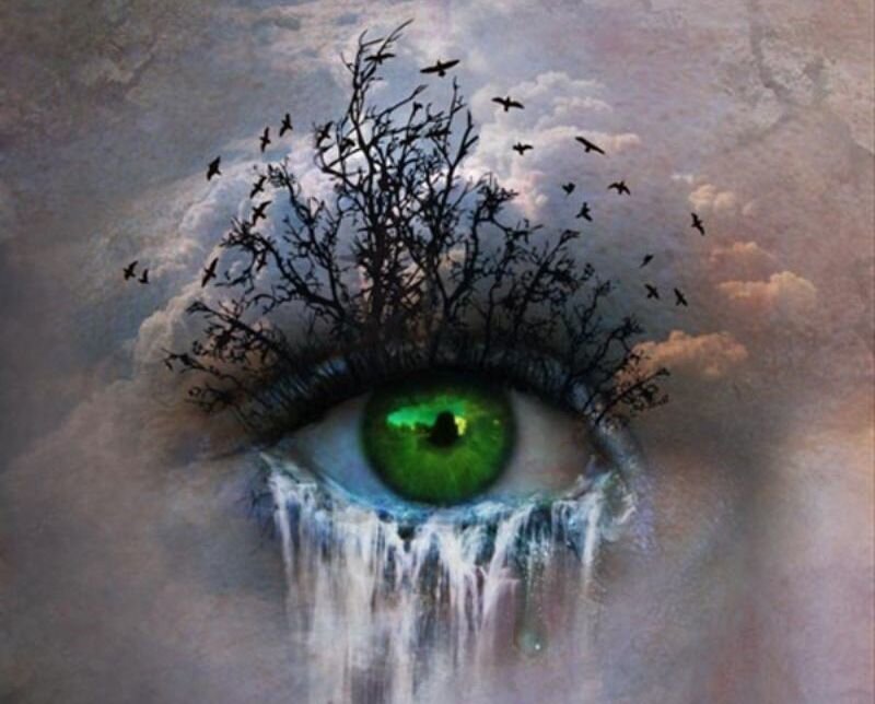Green Eye with Waterfall