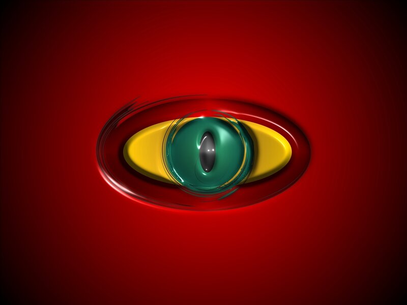 Green Eye with Yellow Iris
