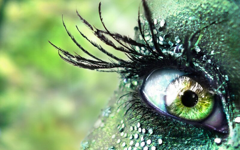 Green-eyed Eye with Makeup