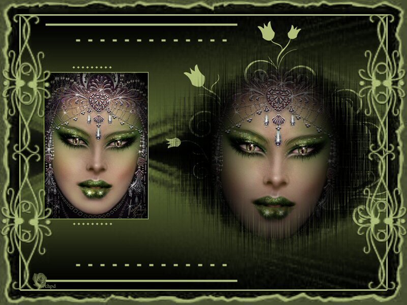 green-eyed fantasy woman