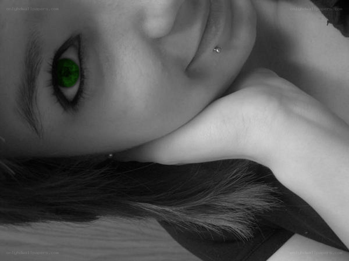 green-eyed portrait