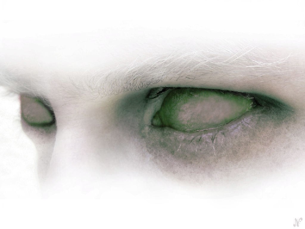 green eyes close-up
