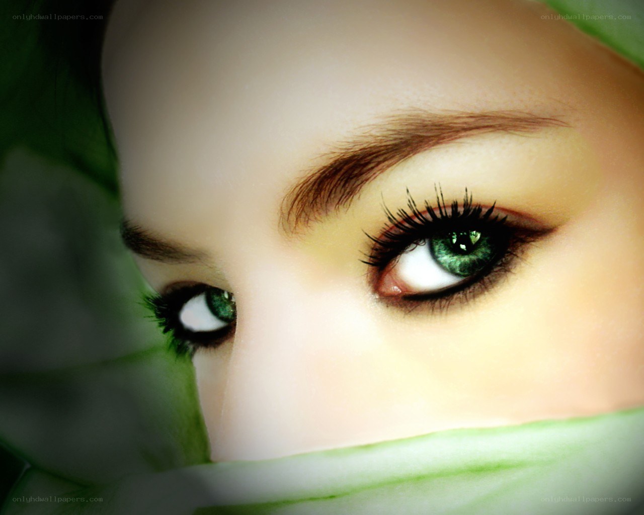 green eyes close-up