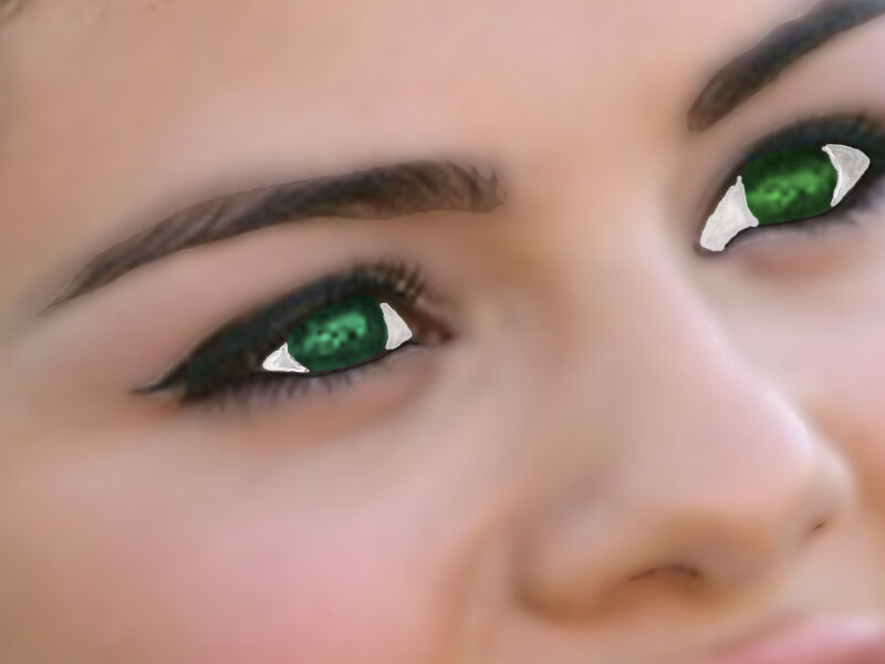 green eyes close-up
