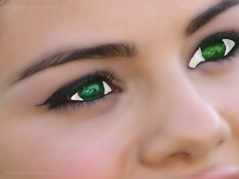 green eyes close-up