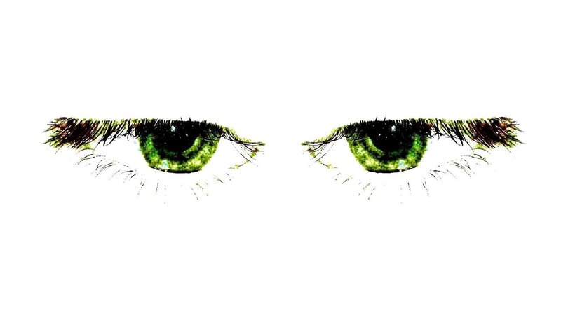 Green Eyes Close-up — Intense, Digital Art