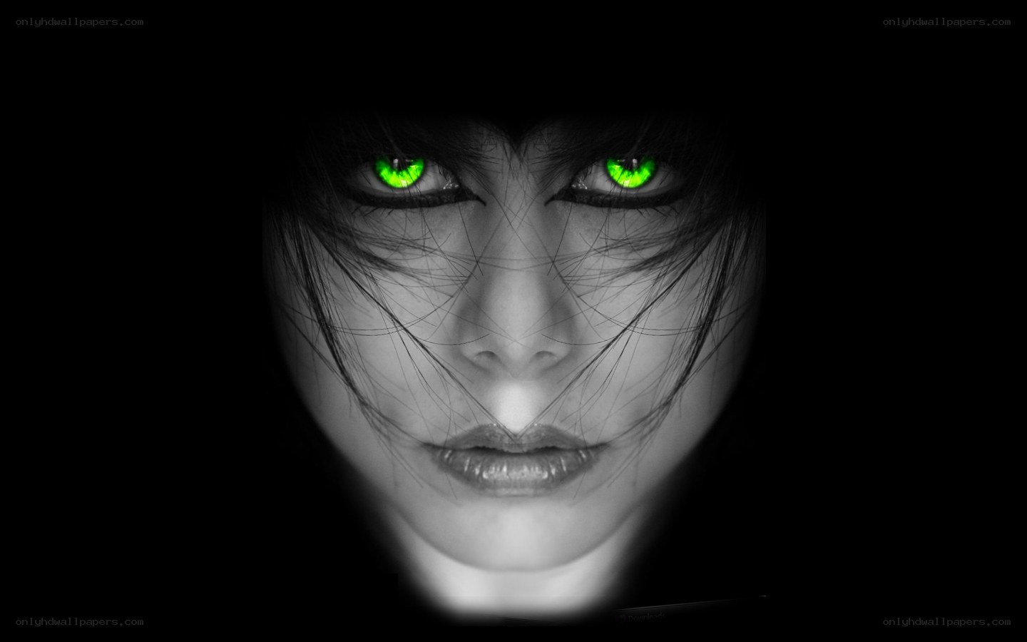 green eyes in darkness
